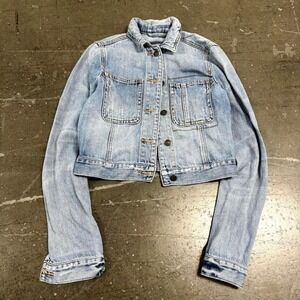 Abercrombie & Fitch Denim Jacket Women's Size XS Y2K Vintage Hollister Cute
